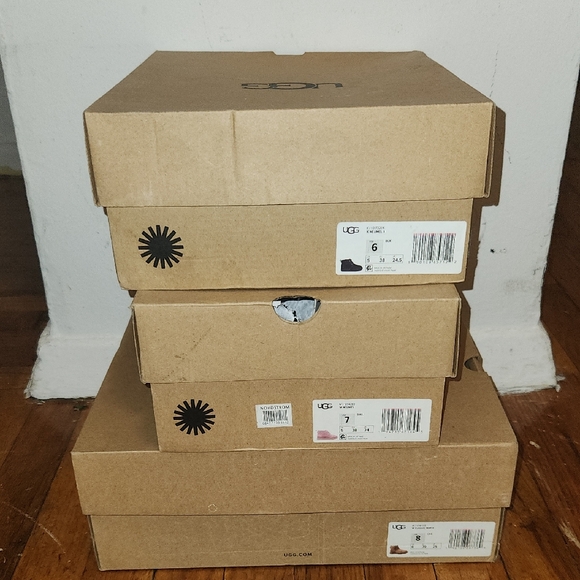 UGG Branded Cardboard Shoe Empty Boxes - Brown - Picture 1 of 10